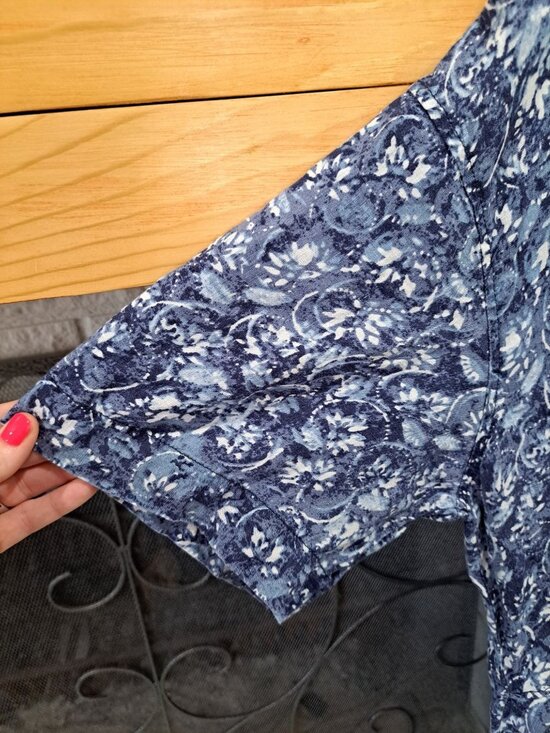 Lauren Ralph Lauren Linen Floral Shirtdress Tie Waist Blue Plus Size 14 Women's - Picture 5 of 12